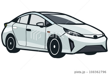 Prius cars vector illustration, Vector illustration of a popular hybrid car, Prius cars vector illustration, Vector illustration of a popular hybrid car, 108362796