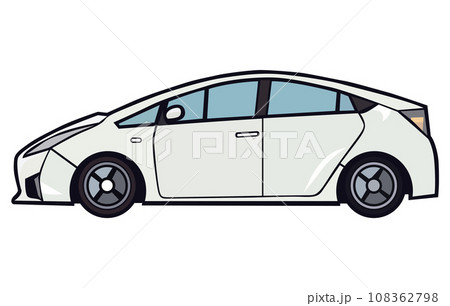 Prius cars vector illustration, Vector illustration of a popular hybrid car, Prius cars vector illustration, Vector illustration of a popular hybrid car, 108362798