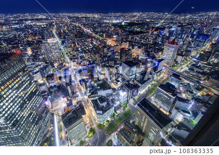 名古屋市、ミッドランドスクエアから眺める名古屋の夜景(名古屋城方面) 名古屋市、ミッドランドスクエアから眺める名古屋の夜景(名古屋城方面) 108363335