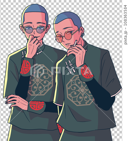 チャイナ服の坊主男子 108363584