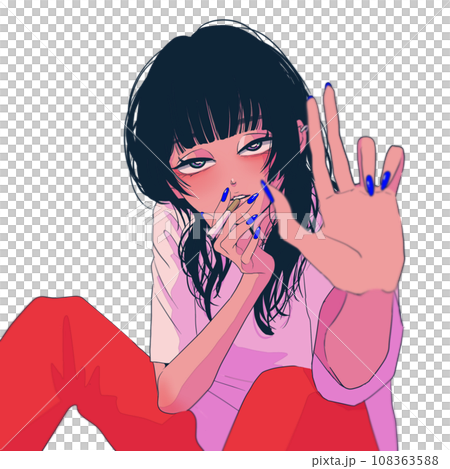 ウルフヘア・姫カットの女の子 108363588