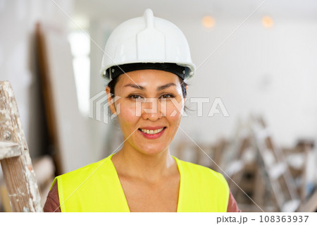 Portrait of smiling asian woman engineer Portrait of smiling asian woman engineer 108363937