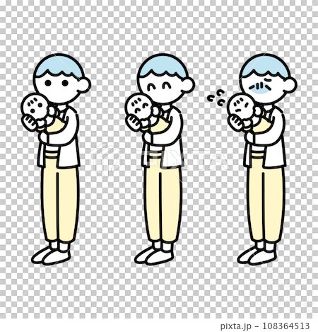 赤ちゃんを抱く人セット 108364513