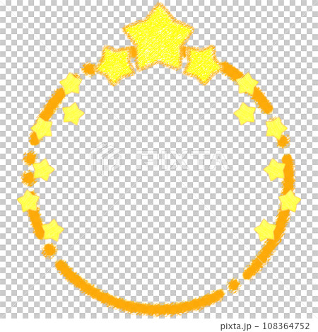 Sparkling stars and crayon frame [1:1] 108364752