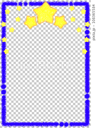 Sparkling stars and crayon frame [A4, vertical] 108365584