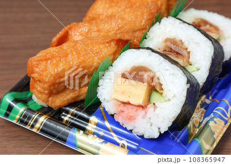 助六, いなり, 太巻き, 寿司, 和食, 日本, 食べ物, 助六寿司, 弁当, トレイ, 容器, 108365947