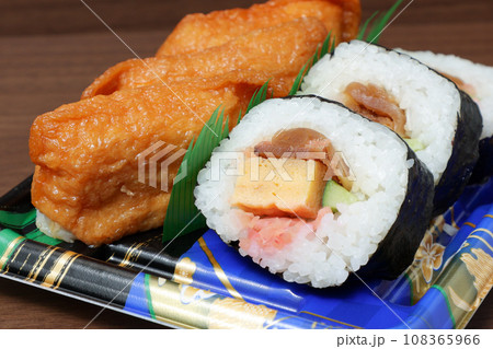 助六, いなり, 太巻き, 寿司, 和食, 日本, 食べ物, 助六寿司, 弁当, トレイ, 容器, 108365966