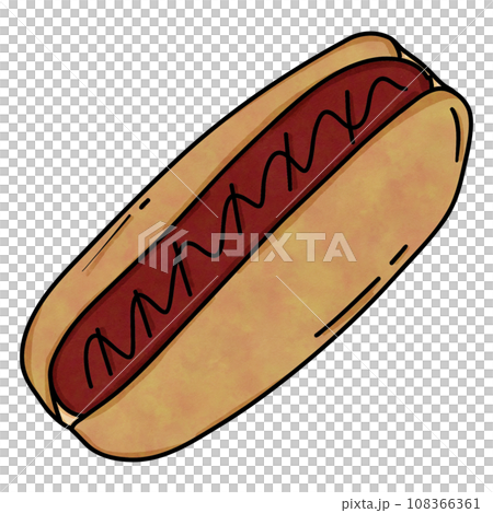 Hot dog drawing 108366361