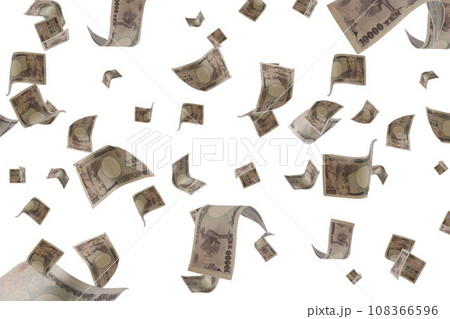 飛び交うお札 108366596