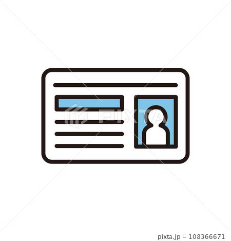 運転免許書　身分証　アイコン 108366671