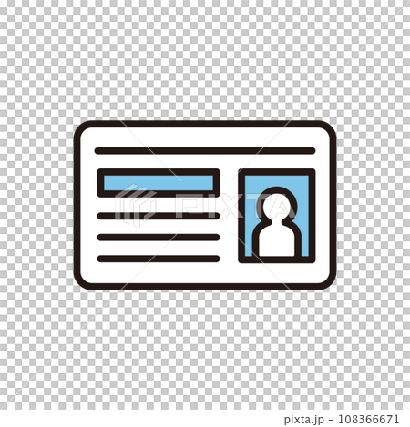 運転免許書　身分証　アイコン 108366671