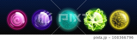 Game fantasy glowing orb with magic power. 108366796