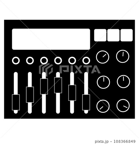 mixer desk icon. sound board sign. mixer symbol. music sound record logo. flat style. 108366849