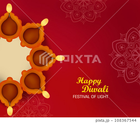 Happy diwali, Diwali  is the Hindu festival of lights with its variations also celebrated in other Indian religions. 108367544