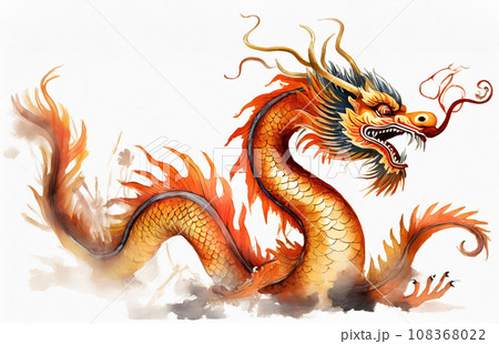 赤い中国の龍のイラスト素材 [108368022] - PIXTA