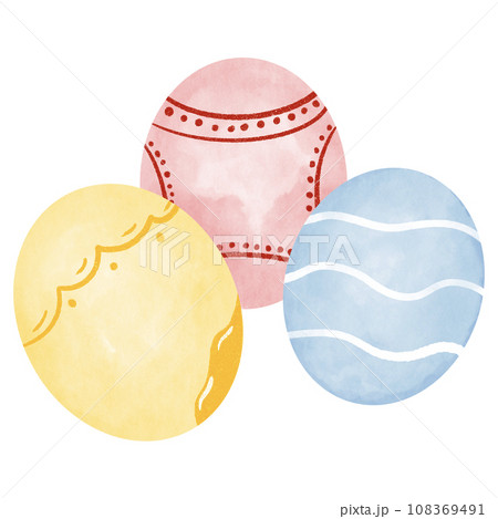 colored easter eggs isolated on white background colored easter eggs isolated on white background 108369491