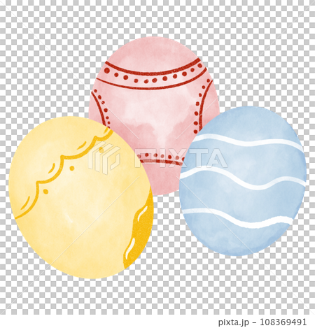 colored easter eggs isolated on white background colored easter eggs isolated on white background 108369491