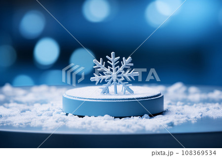 Snowflake Podium Winter Wonderland Background Snowflake Podium Winter Wonderland Background 108369534