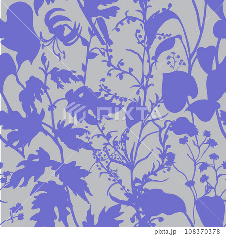 Seamless pattern with herbs and flowers 108370378