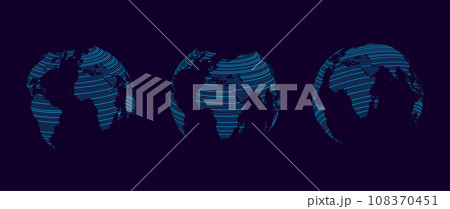 Global network connection. World map point and line composition concept of global business. Vector Illustration Global network connection. World map point and line composition concept of global business. Vector Illustration 108370451