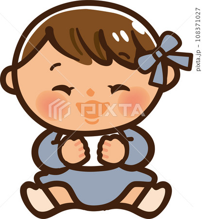かわいい赤ちゃんのイラスト 108371027