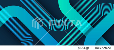 Blue geometric abstract background. Minimal geometric. Trendy gradient shape design. Modern futuristic graphic. Suit for banner, brochure, business, flyer, poster, website. Vector illustration 108372028
