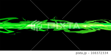 Green lighting strip, magic line for design, isolated vector item 108372334