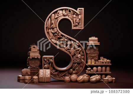 Traditional Dutch chocolate latter Traditional Dutch chocolate latter 108372380