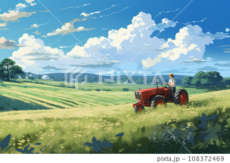 広大な農村の風景 広大な農村の風景 108372469
