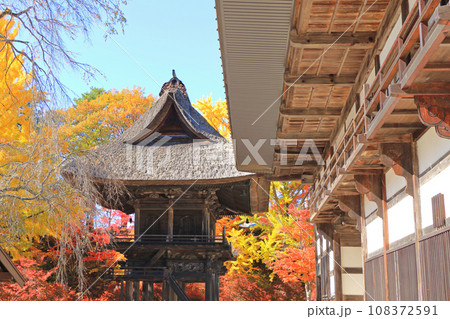 信濃大町の古刹　霊松寺の秋 108372591