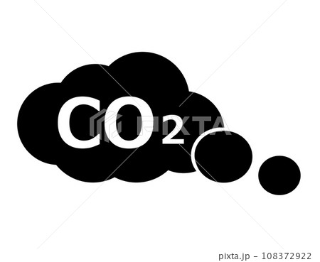 CO2 二酸化炭素 アイコン 黒 CO2 二酸化炭素 アイコン 黒 108372922