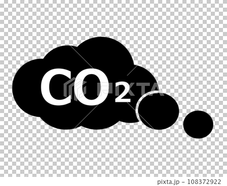 CO2 二酸化炭素 アイコン 黒 CO2 二酸化炭素 アイコン 黒 108372922