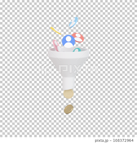 3DCG｜Sales funnel and digital marketing 108372964