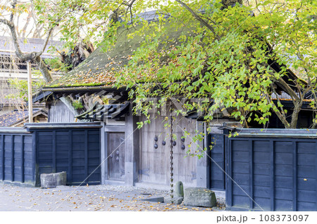 秋の角館武家屋敷通り（青柳家）　紅葉始めの風景　秋田県仙北市 108373097