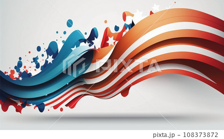 米国の国旗をモチーフにした背景画像