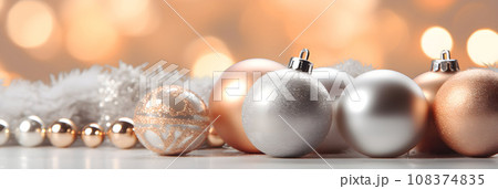 Christmas decoration. golden ball 108374835