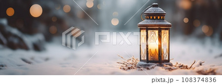 Lantern with lights 108374836