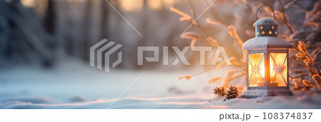 Lantern with lights 108374837