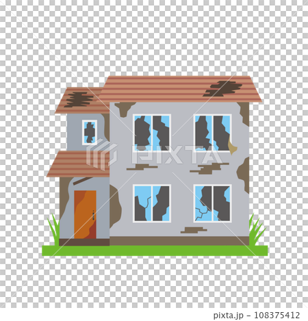 廃墟の空き家住宅 108375412