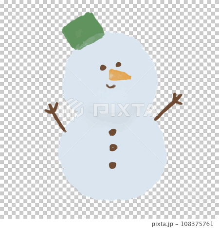 雪人水彩聖誕節十二月冬季可愛手繪插畫 108375761