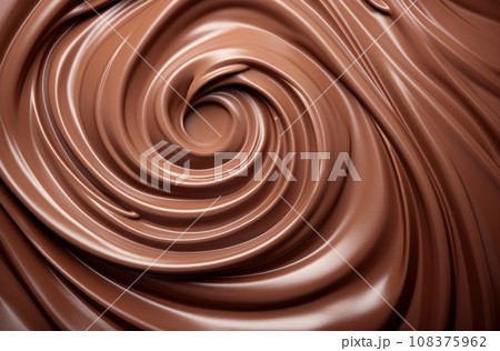 Chocolate. Melted chocolate top view. Confectionery concept Chocolate. Melted chocolate top view. Confectionery concept 108375962