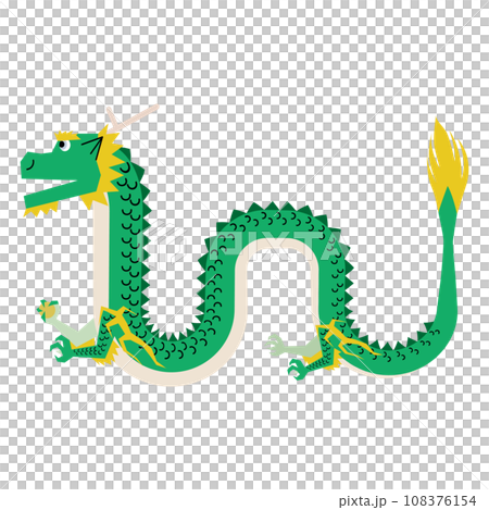 側身龍的插圖 側身龍的插圖 108376154