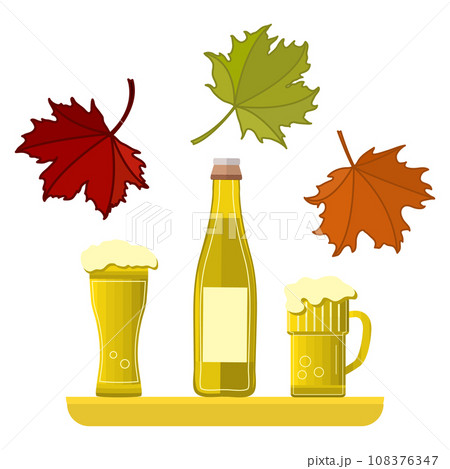Oktoberfest Party Alcohol Vector Drink Beer Bottle Oktoberfest Party Alcohol Vector Drink Beer Bottle 108376347