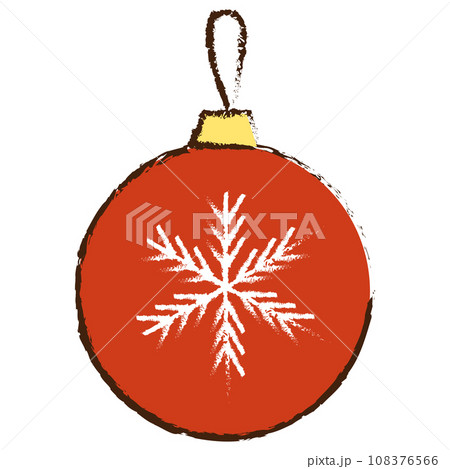 イラスト素材 クリスマスオーナメント 手描き 赤 イラスト素材 クリスマスオーナメント 手描き 赤 108376566