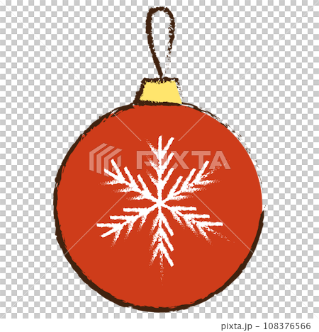 イラスト素材 クリスマスオーナメント 手描き 赤 イラスト素材 クリスマスオーナメント 手描き 赤 108376566