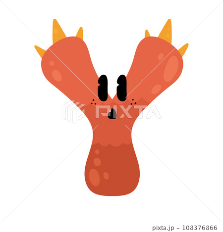 cute cartoon monster alphabet funny colorful doodle crazy groovy retro 90s letter font character illustration cute cartoon monster alphabet funny colorful doodle crazy groovy retro 90s letter font character illustration 108376866