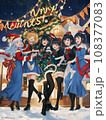 クリスマス　イラスト　サンタコス　コスプレ　美女　Xmas　イルミネーション 108377083