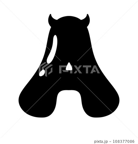 letters devil horn Devil font demon evil typeface alphabet horror typography  monster groovy retro halloween 108377086