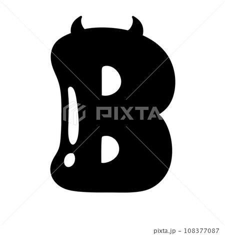 letters devil horn Devil font demon evil typeface alphabet horror typography  monster groovy retro halloween 108377087