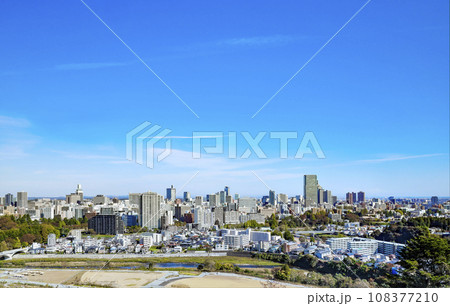 仙台市全景　青葉城祉より仙台市全景 108377210